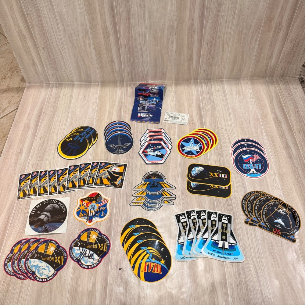 NASA Space Mission Sticker Bundle of 53 decals Kennedy Space Center collection